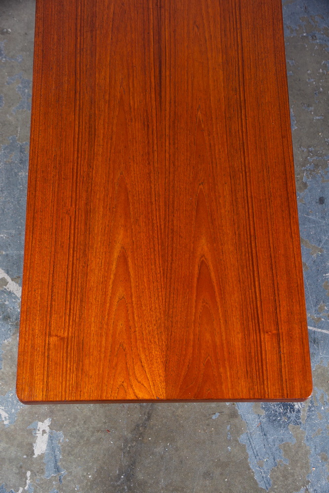 Mid Century Danish Modern Coffee Table Surfboard Shelf Solid Teak Kurt Ostervig for Jason Mobler Restored Vintage - Image 12