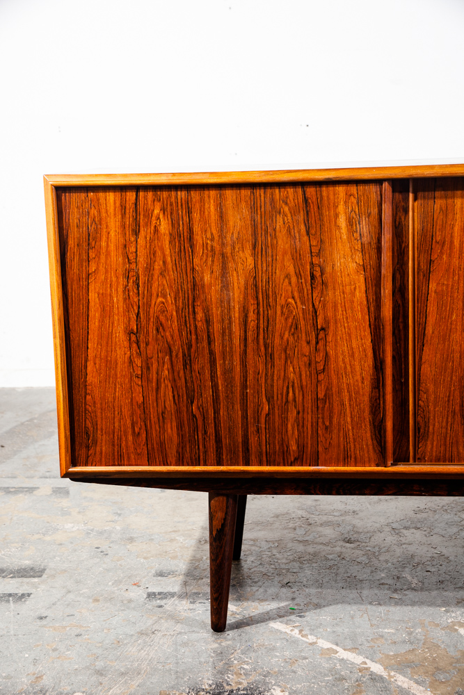 Mid Century Danish Modern Credenza Sideboard Solid Rosewood Drawers Denmark Mcm Vintage Arne Vodder Hans Wegner - Image 10