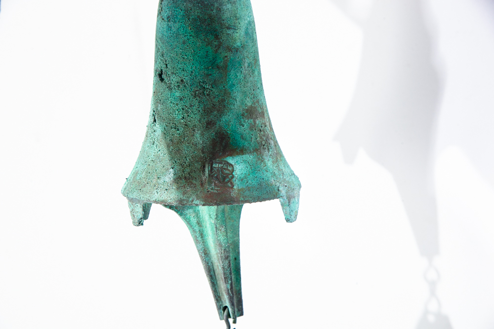 Mid Century Modern Wind Chime Bell Paolo Soleri Cast Bronze Early Signed 23.5 in - Image 5