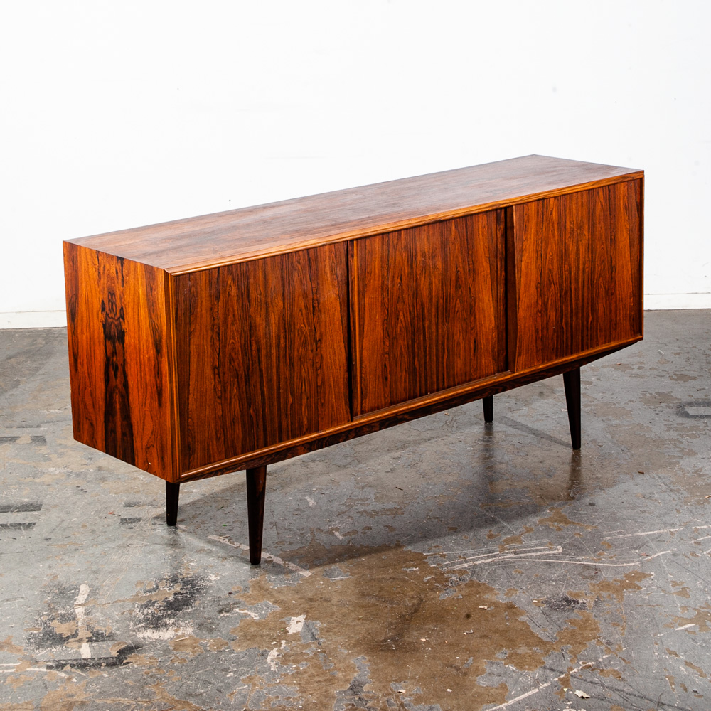 Mid Century Danish Modern Credenza Sideboard Solid Rosewood Drawers Denmark Mcm Vintage Arne Vodder Hans Wegner