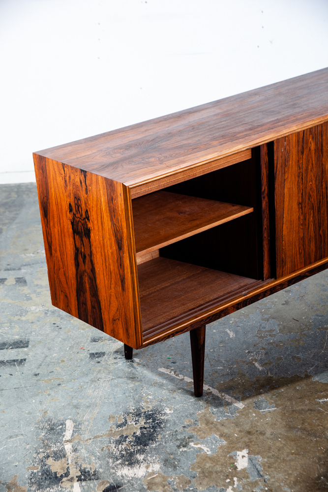 Mid Century Danish Modern Credenza Sideboard Solid Rosewood Drawers Denmark Mcm Vintage Arne Vodder Hans Wegner - Image 11
