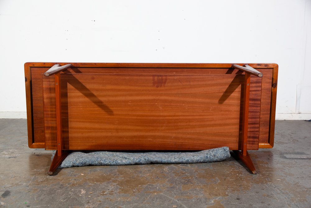 Mid Century Danish Modern Coffee Table Surfboard Shelf Solid Teak Kurt Ostervig for Jason Mobler Restored Vintage - Image 5