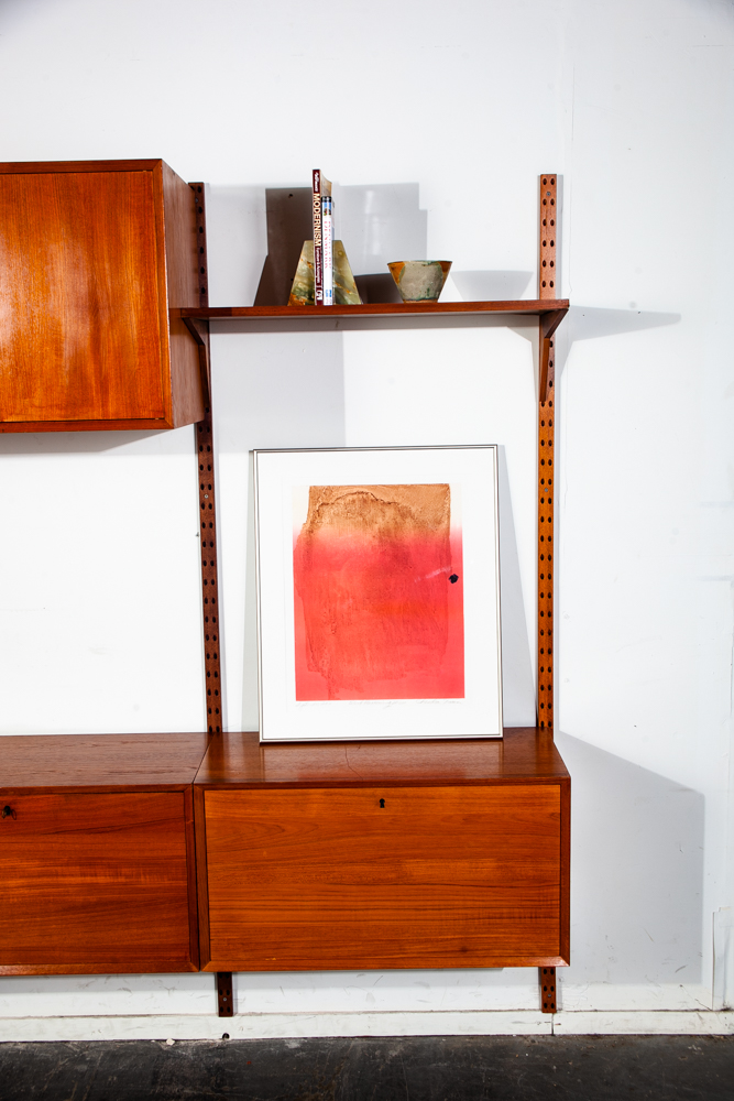 Mid Century Danish Modern Wall Unit Poul Cadovius Cado System Teak Wood 3 Bay Modular Denmark Dowel - Image 8