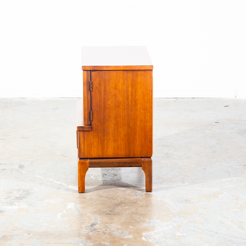 Mid Century Modern Nightstand End Side Table Walnut Broyhill Williams Vintage Bedside - Image 4