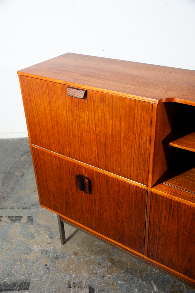 Mid Century Danish Modern Credenza Sideboard Teak Solid Rosewood Metal Cabinet Vintage Dutch Scandanavian - Image 10