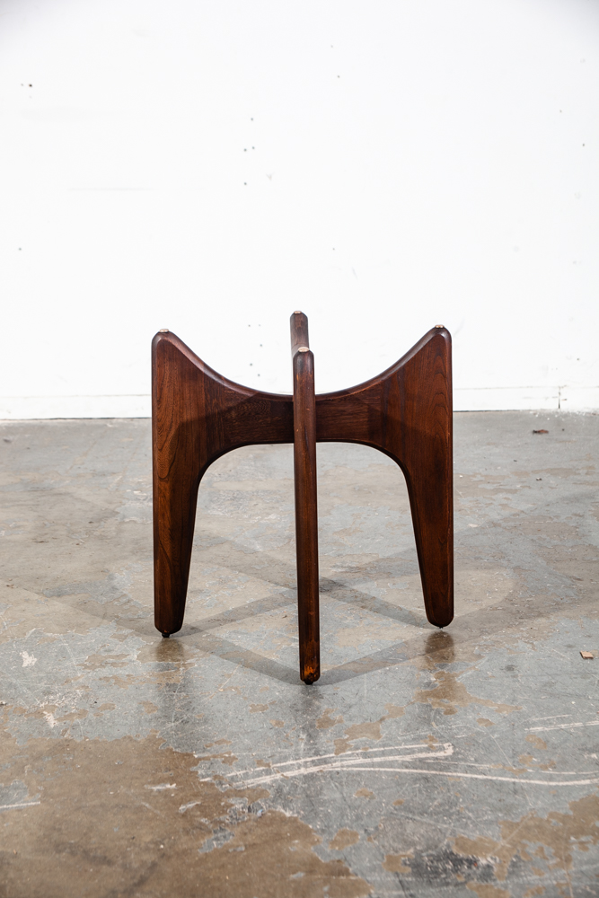 Mid Century Modern Side Table End Wood Kroehler Adrian Pearsall Nightstand Mcm Glass - Image 9