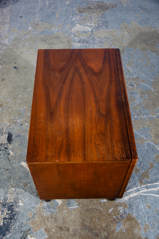 Mid Century Modern Nightstand End Side Table Two Drawers Lane Shelf Vintage Mcm - Image 5