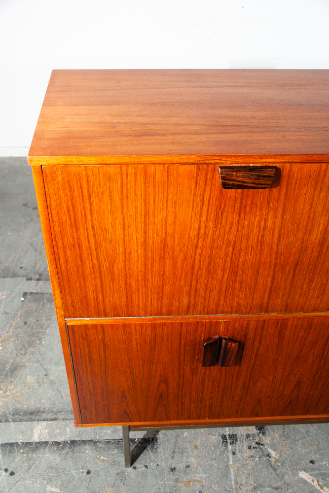 Mid Century Danish Modern Credenza Sideboard Teak Solid Rosewood Metal Cabinet Vintage Dutch Scandanavian - Image 11