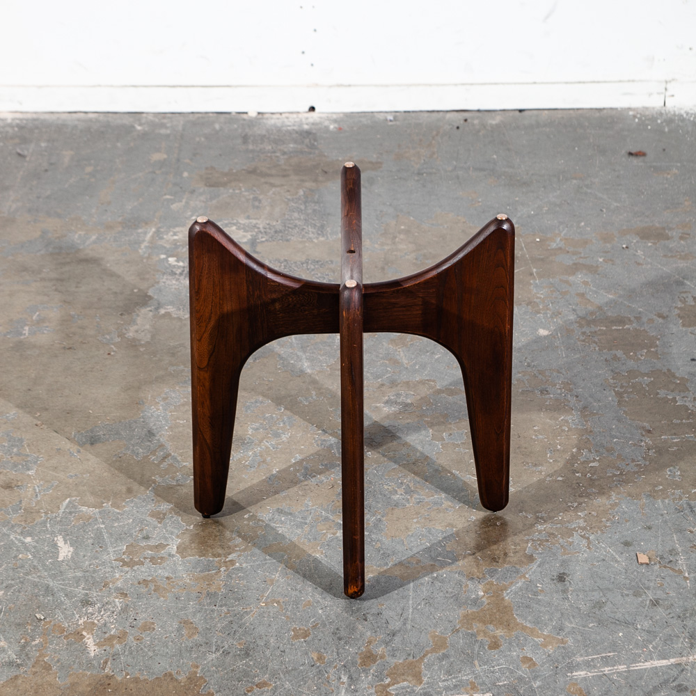 Mid Century Modern Side Table End Wood Kroehler Adrian Pearsall Nightstand Mcm Glass - Image 3