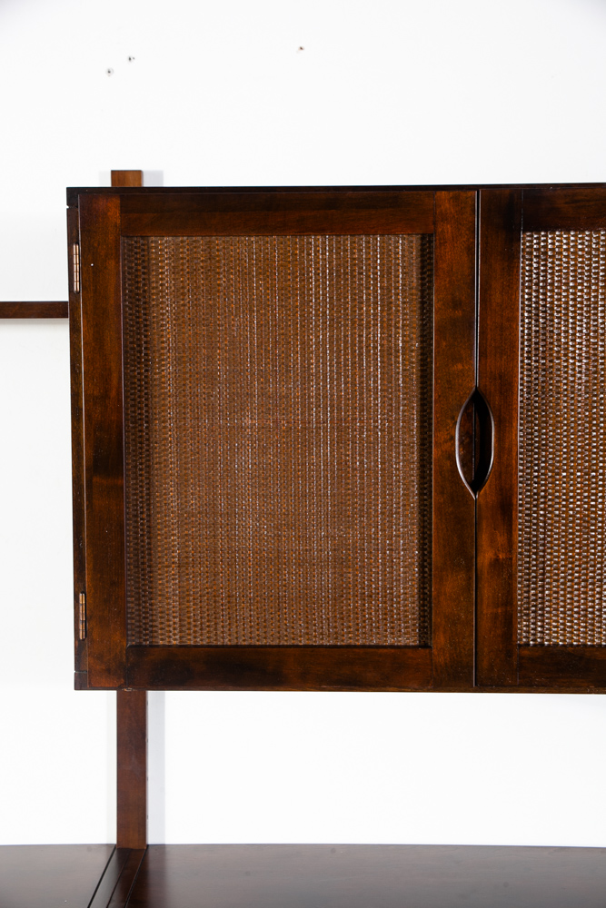 Mid Century Modern Wall Unit 2 Bay American Cabinet Modular Shelving Danish Mcm Vintage - Image 8
