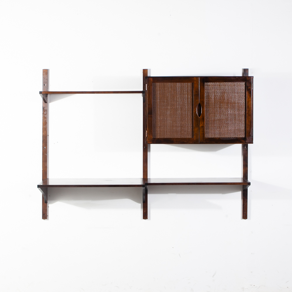 Mid Century Modern Wall Unit 2 Bay American Cabinet Modular Shelving Danish Mcm Vintage - Image 2