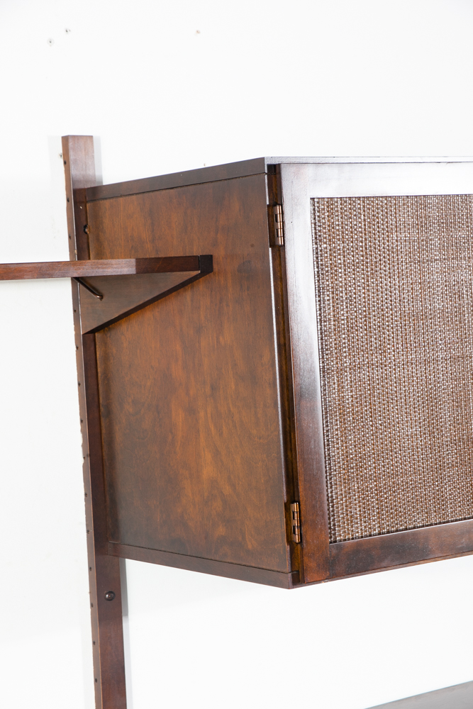 Mid Century Modern Wall Unit 2 Bay American Cabinet Modular Shelving Danish Mcm Vintage - Image 11
