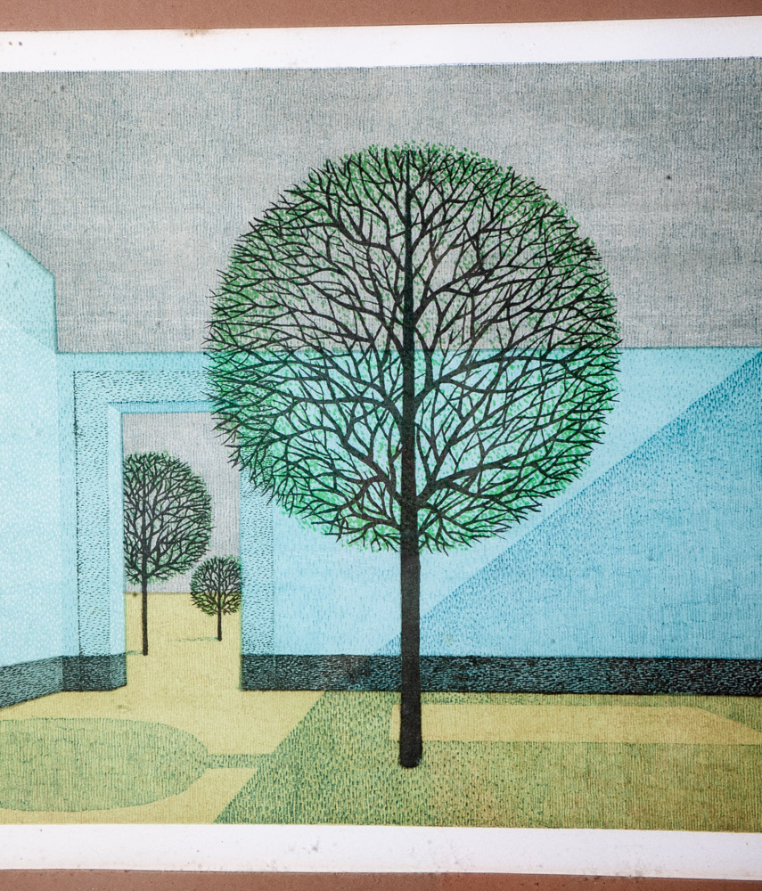 Mid Century Modern Original Art Lithograph Bernard Ghobert Surrealist Signed COA Wall Belgium - Image 3