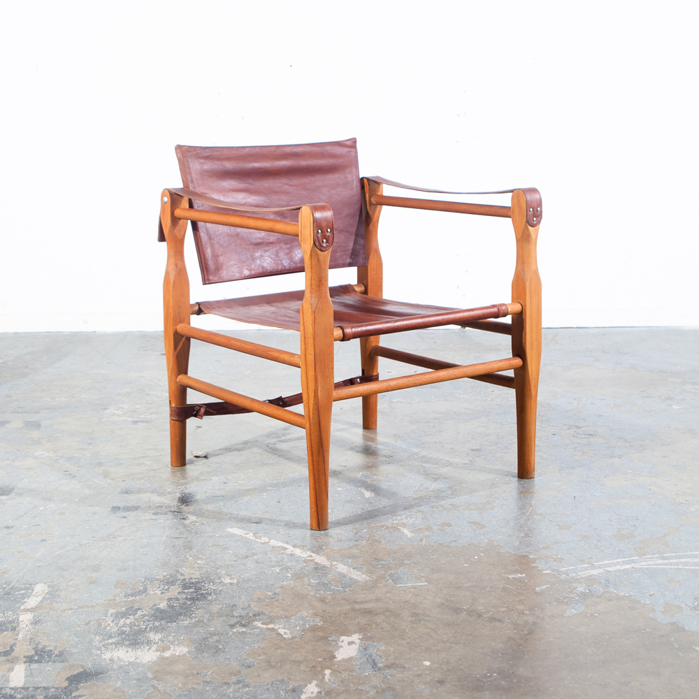 Mid Century Danish Modern lounge Chairs Safari Brown Leather Arm Kaare Klint Tan Beech Wood Denmark - Image 10