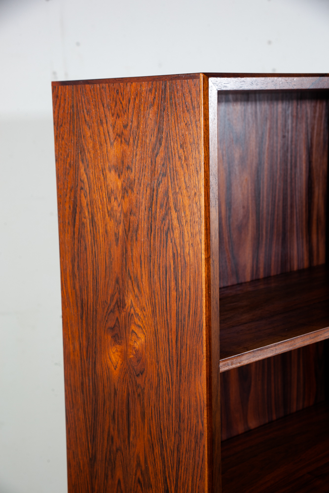 Mid Century Danish Modern Credenza Bookshelf Cabinet Brazilian Rosewood Drawers Locking Modular Shelving - Image 8