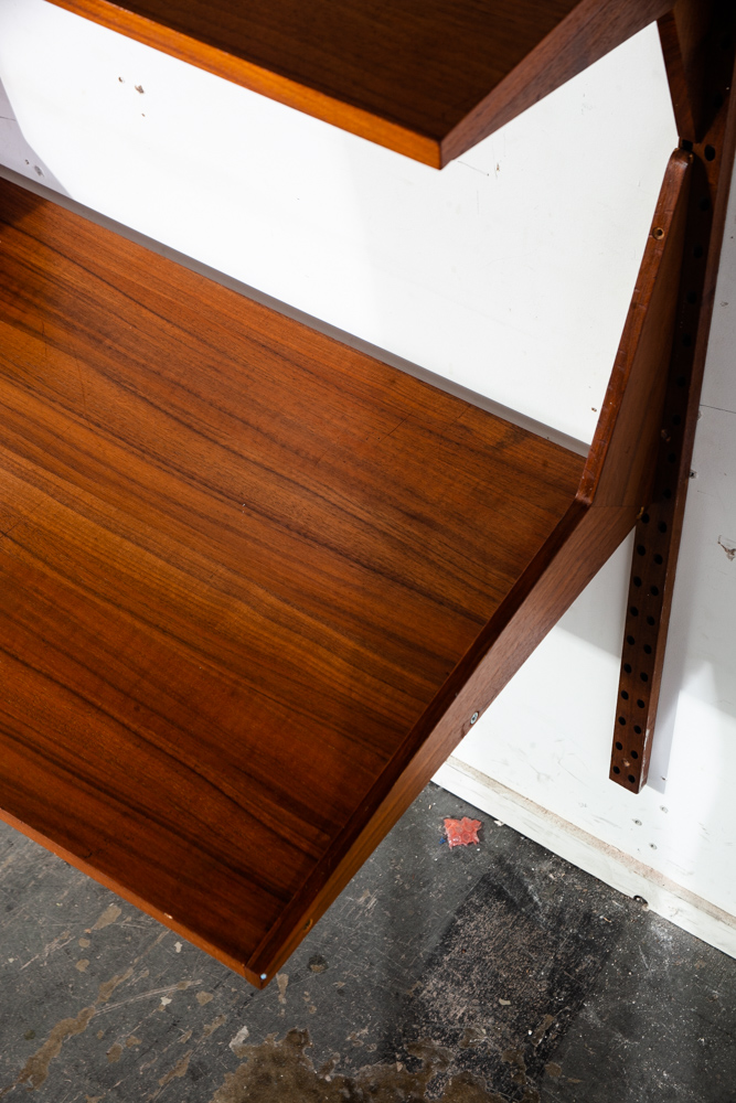 Mid Century Danish Modern Wall Unit Teak Poul Cadovius Cado Desk Modular Shelves Denmark Vintage Adjustable - Image 10