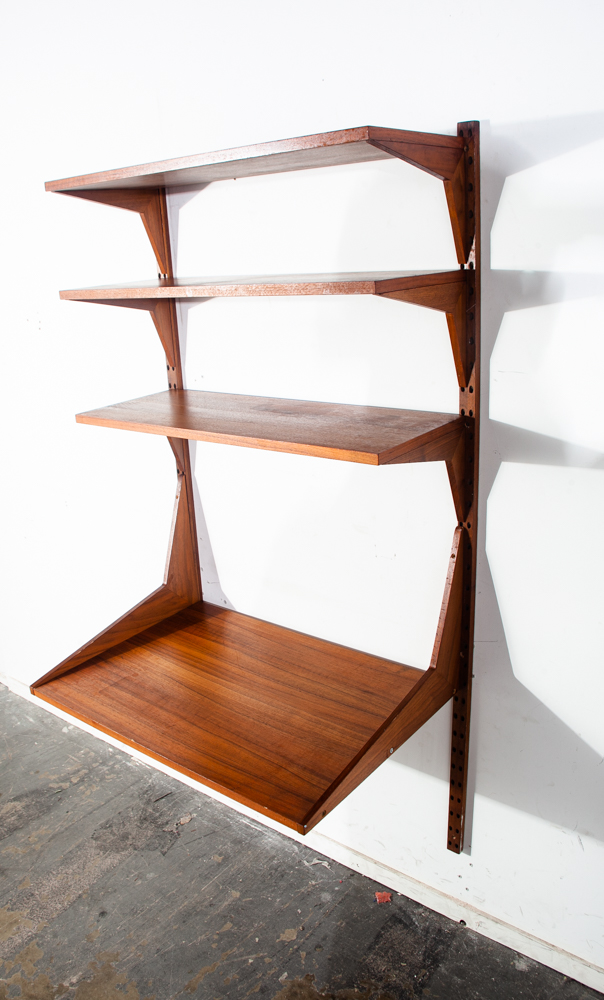 Mid Century Danish Modern Wall Unit Teak Poul Cadovius Cado Desk Modular Shelves Denmark Vintage Adjustable - Image 2