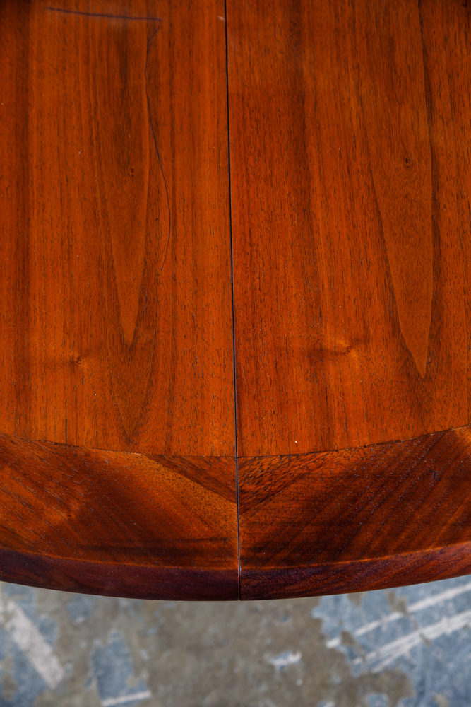 Mid Century Modern Dining Table Glenn of California Solid Walnut Round Danish Oval Denmark Kipp Stewart - Image 9