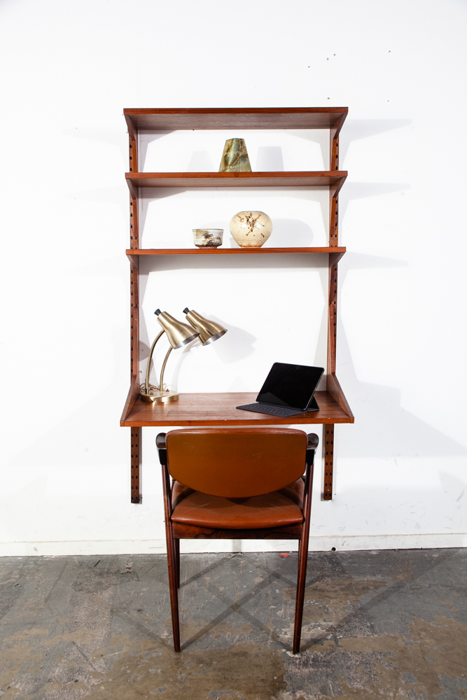 Mid Century Danish Modern Wall Unit Teak Poul Cadovius Cado Desk Modular Shelves Denmark Vintage Adjustable - Image 5