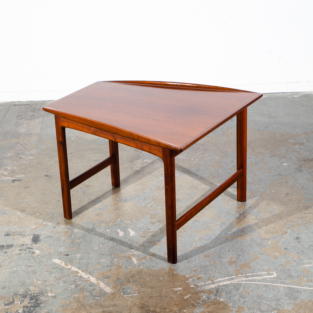 Mid Century Danish Modern Vintage Side Table End Nightstand Dux Folke Ohlsson Wedge Mcm - Image 4