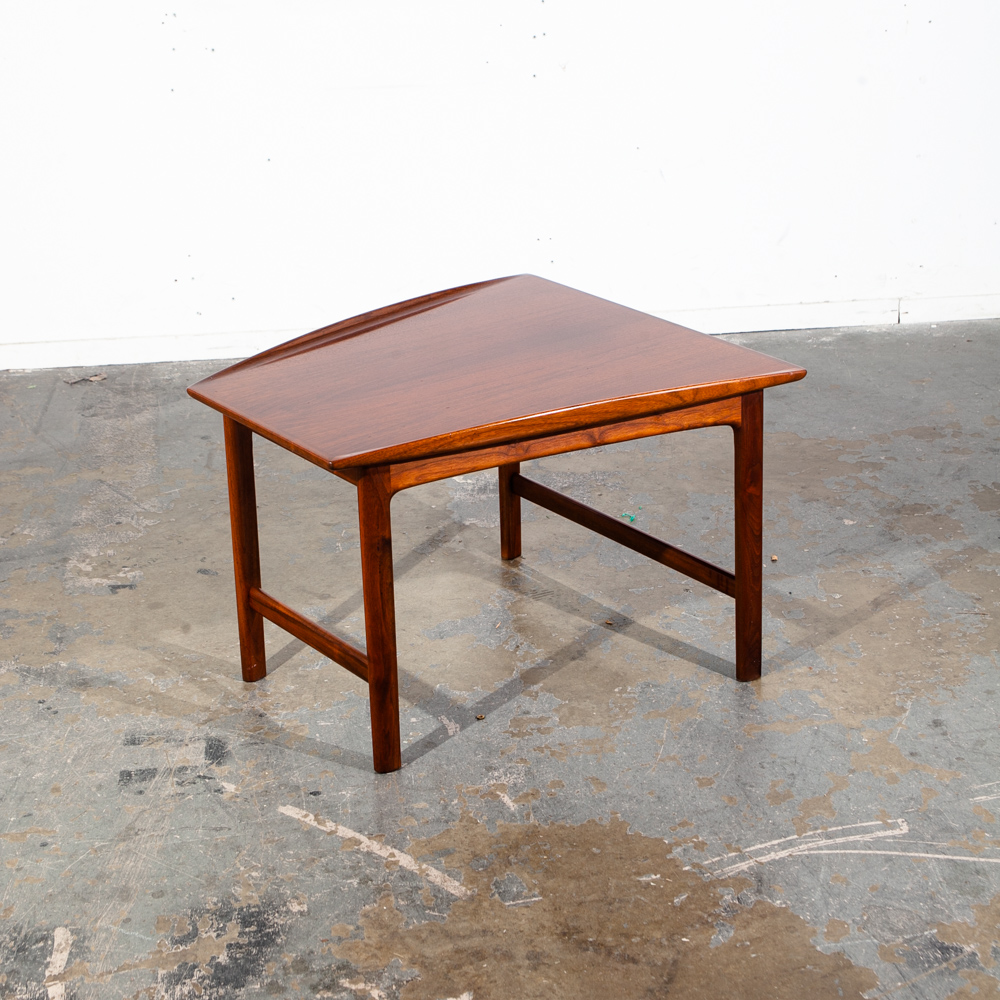 Mid Century Danish Modern Vintage Side Table End Nightstand Dux Folke Ohlsson Wedge Mcm - Image 2