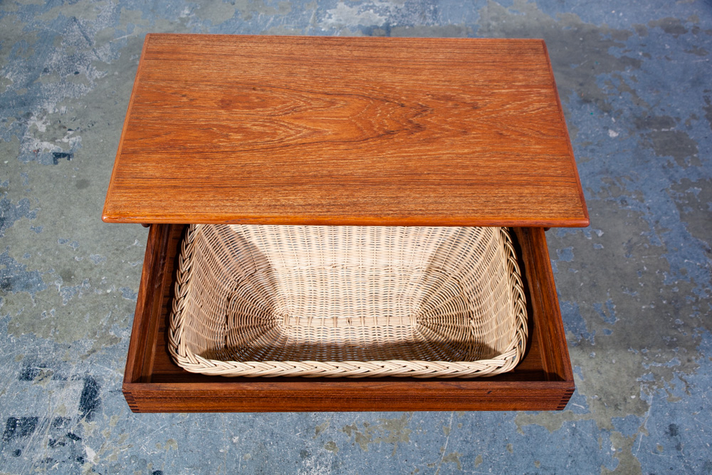 Mid Century Danish Modern Sewing Table Side End Teak Kai Kristiansen Vildbjerg M - Image 10