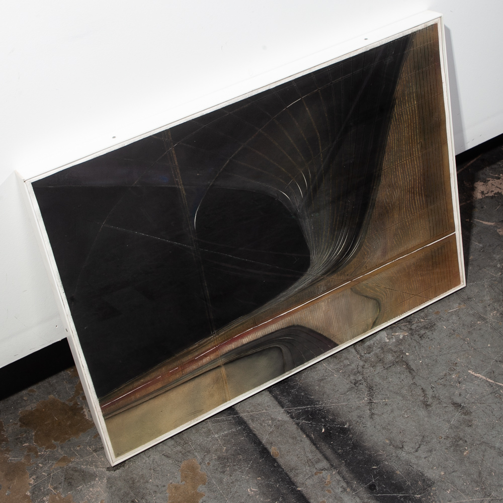 Mid Century Modern Art Abstract Mary Hambleton Framed Titled Large Expressionist Vintage Signed Plexiglass Textured - Image 3