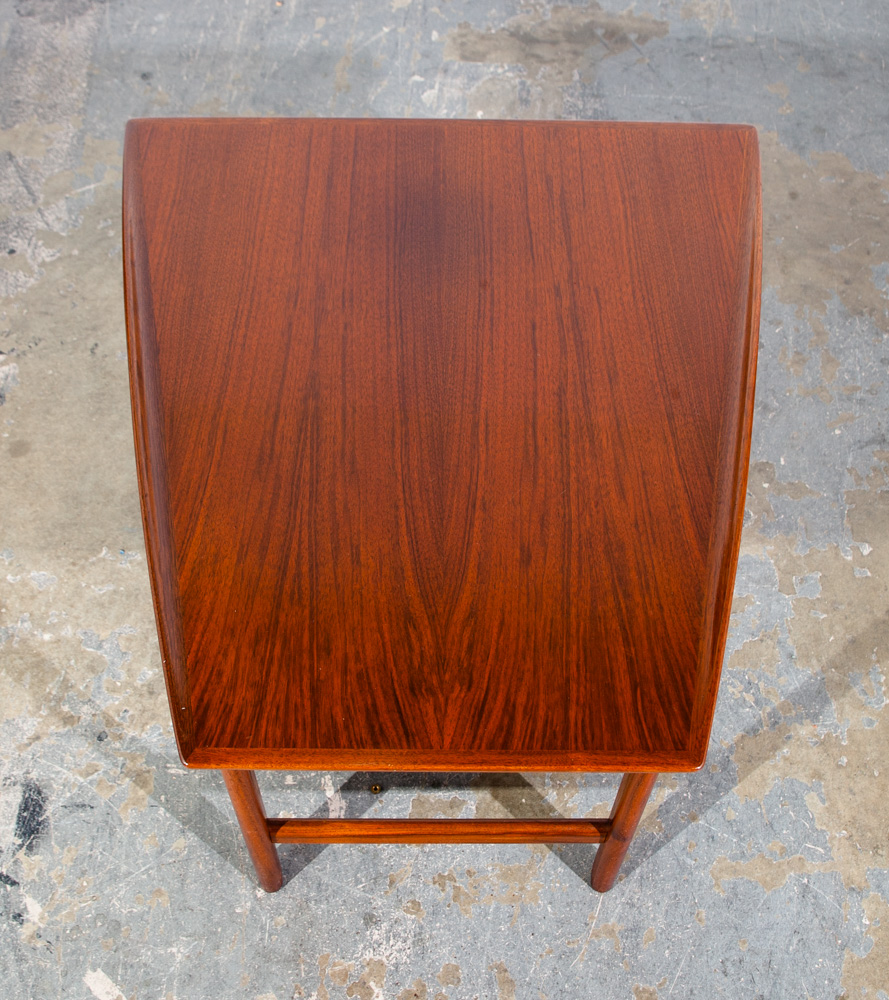 Mid Century Danish Modern Vintage Side Table End Nightstand Dux Folke Ohlsson Wedge Mcm - Image 3