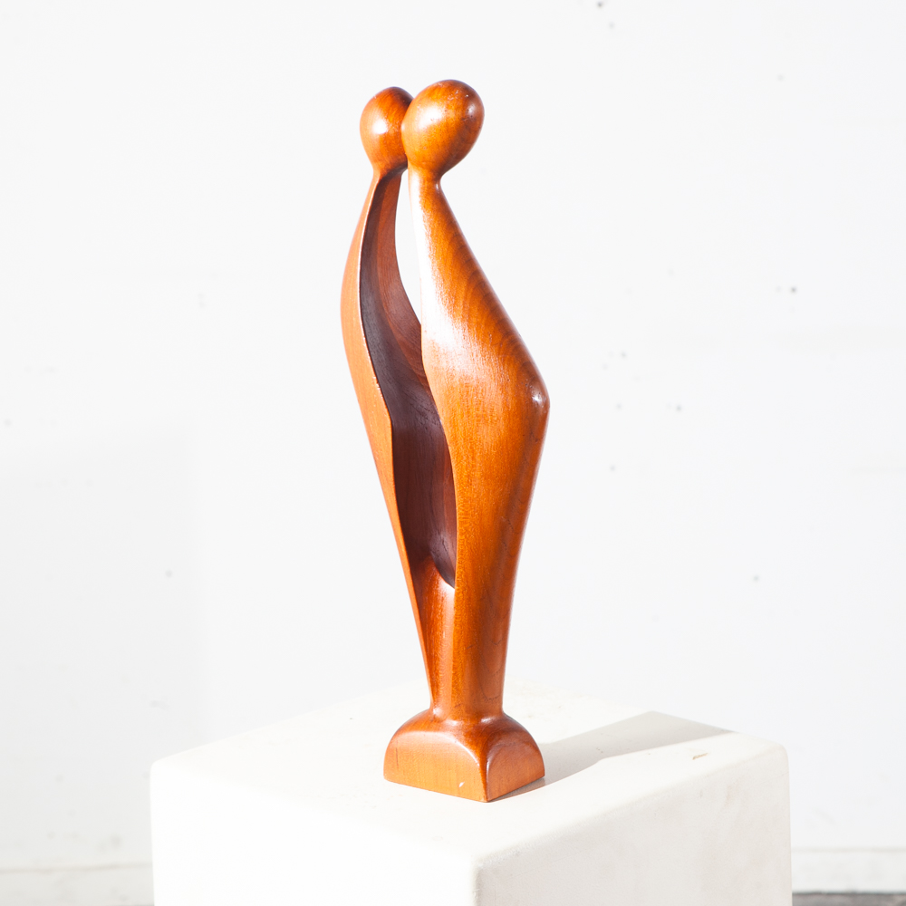 Mid Century Danish Modern Sculpture Solid Teak Wood Denmark Abstract Signed Mcm - Image 4