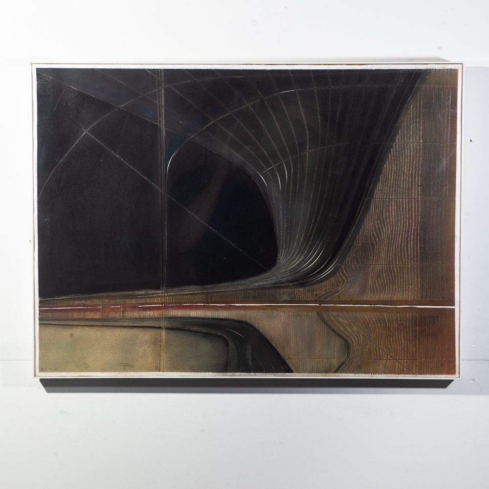 Mid Century Modern Art Abstract Mary Hambleton Framed Titled Large Expressionist Vintage Signed Plexiglass Textured