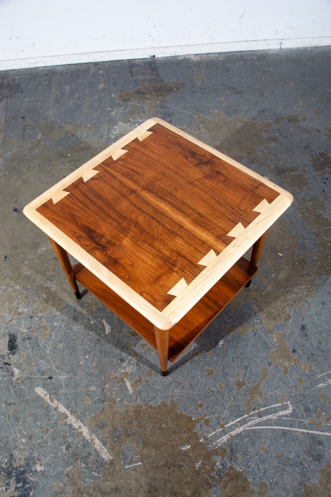 Mid Century Modern End Table Lane Side Walnut Restored Vintage Square Acclaim NM - Image 10