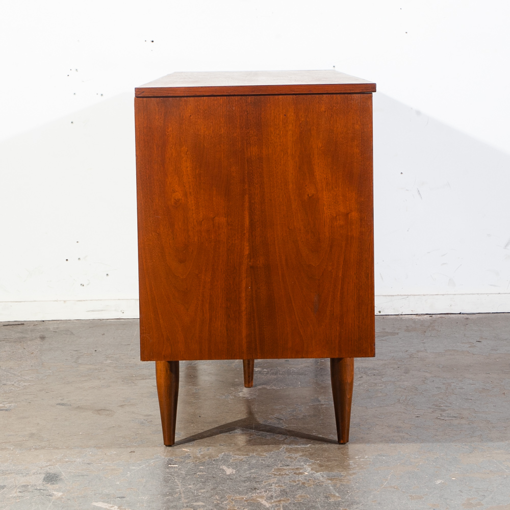 Mid Century Modern Credenza Dresser Walnut Broyhill Drexel 9 drawer Williams Mcm - Image 5