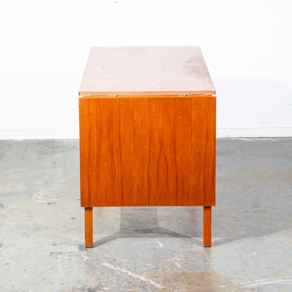 Mid Century Danish Modern Desk Office Flip Top Drop leaf Teak Vodder Denmark NM - Image 9