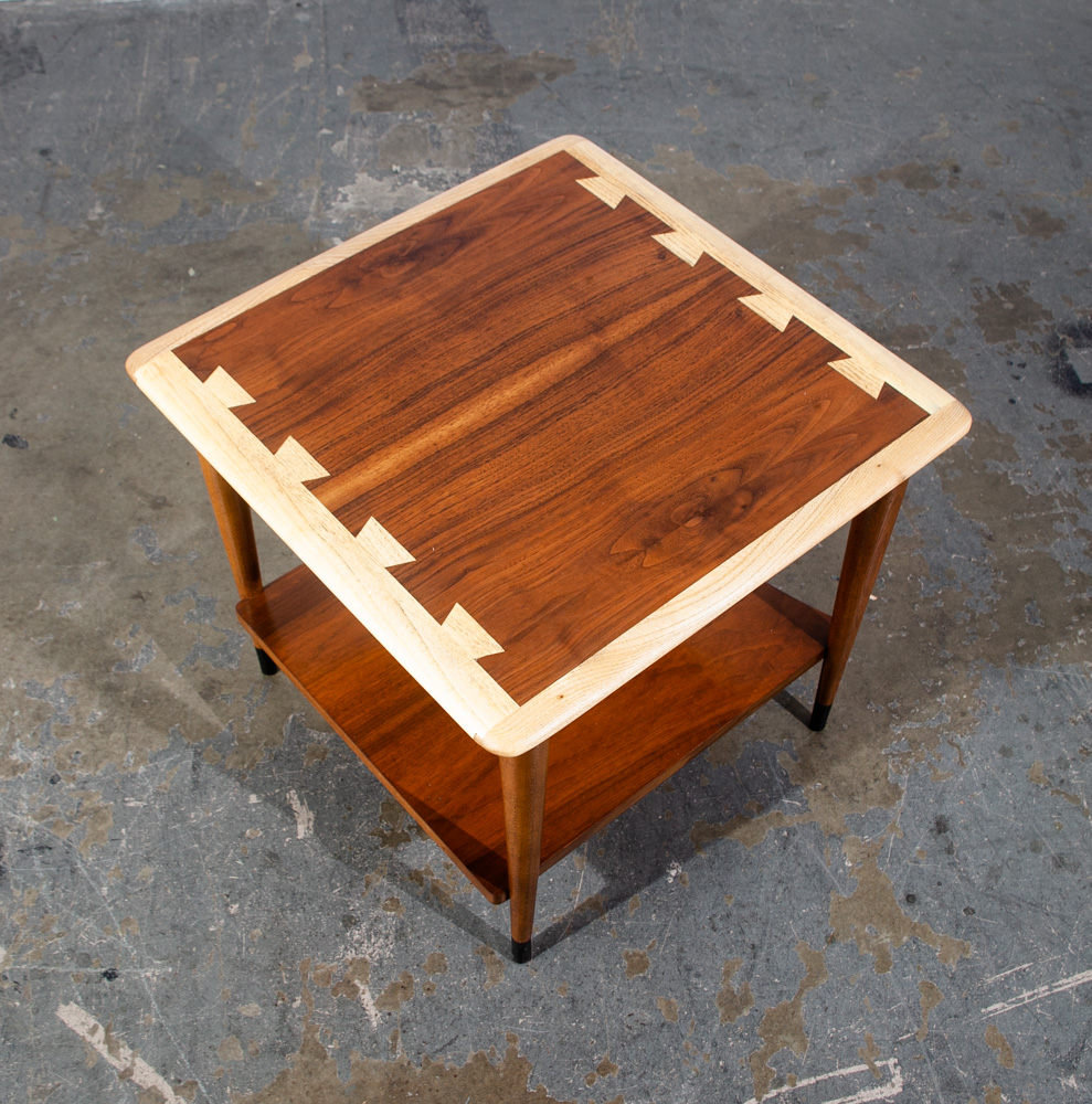 Mid Century Modern End Table Lane Side Walnut Restored Vintage Square Acclaim NM - Image 5