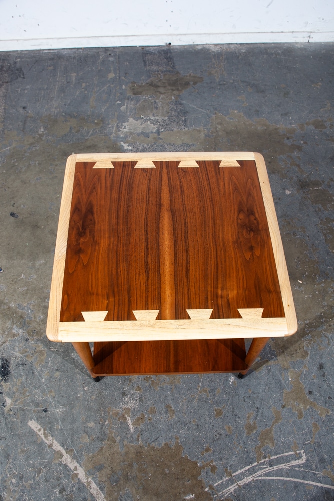 Mid Century Modern End Table Lane Side Walnut Restored Vintage Square Acclaim NM - Image 9