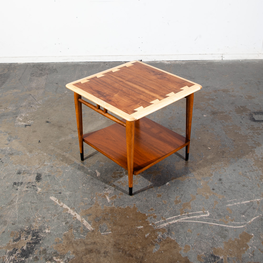 Mid Century Modern End Table Lane Side Walnut Restored Vintage Square Acclaim NM - Image 2