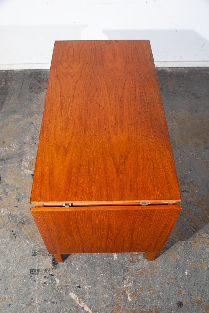 Mid Century Danish Modern Desk Office Flip Top Drop leaf Teak Vodder Denmark NM - Image 6