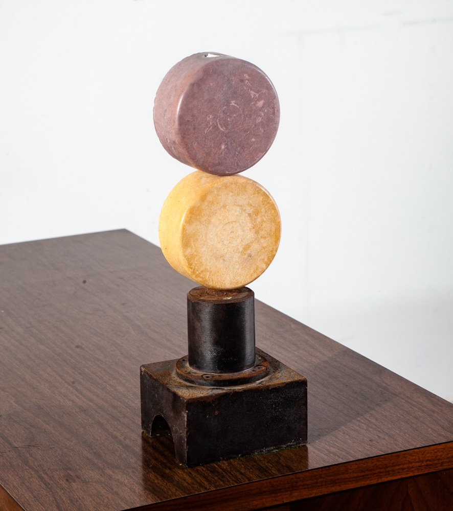 Mid Century Modern Sculpture Original Modular Art Abstract Circles s Metal Small - Image 10