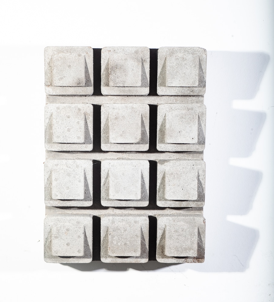 Mid century Modern Sculpture Original Art Wall Cubist Grey Abstract Studio - Image 2