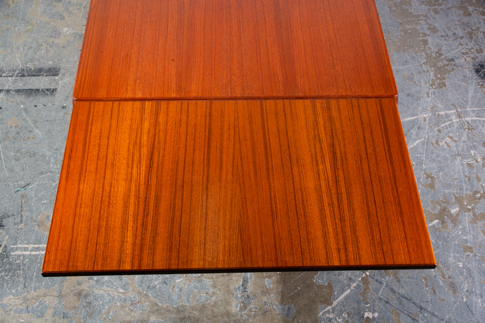 Mid Century Danish Modern Henning Kjaernulf Vejle Mobler Teak Draw Leaf x2 Extending Wood Large Denmark - Image 8