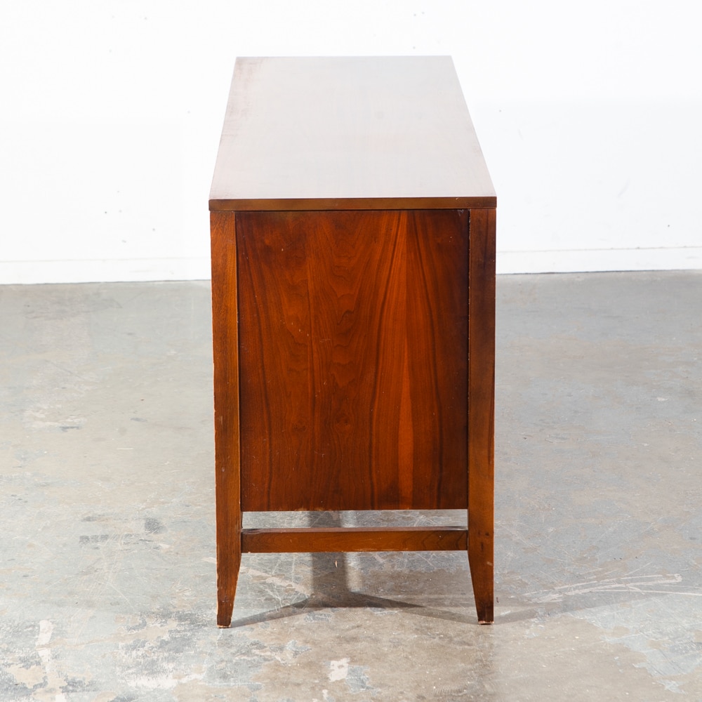 Mid Century Modern Dresser Credenza Walnut Founders Danish Sideboard Cane Drawer - Image 5
