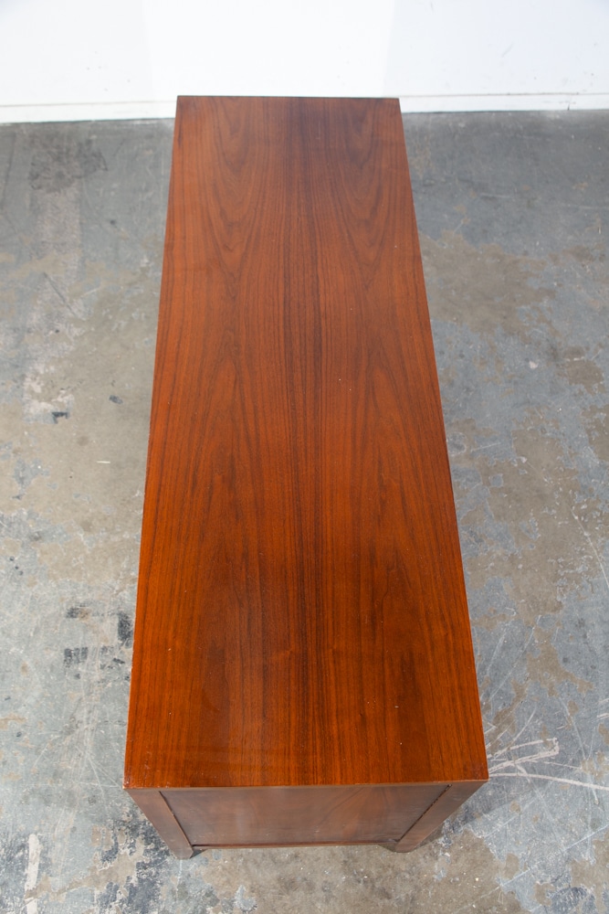 Mid Century Modern Dresser Credenza Walnut Founders Danish Sideboard Cane Drawer - Image 7