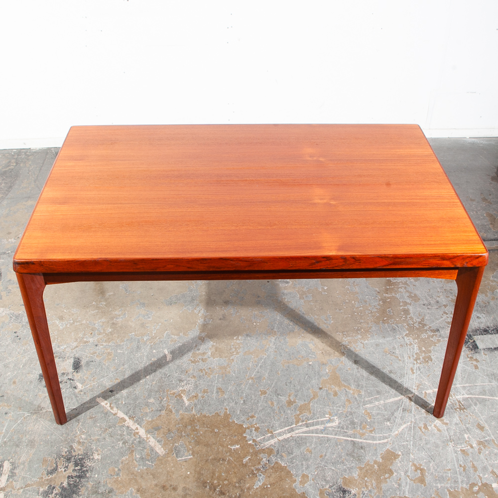 Mid Century Danish Modern Henning Kjaernulf Vejle Mobler Teak Draw Leaf x2 Extending Wood Large Denmark - Image 5