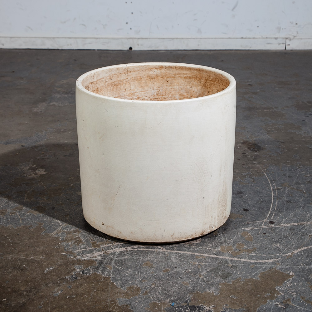 Mid Century Modern Planter AC-14 White Matte Large Gainey Ceramic Vintage Round