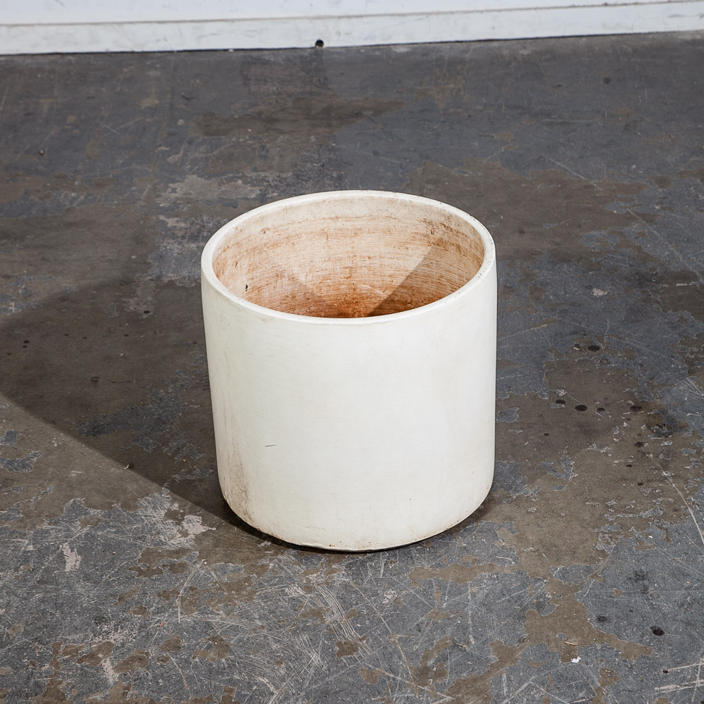 Mid Century Modern Planter AC-14 White Matte Large Gainey Ceramic Vintage Round - Image 2