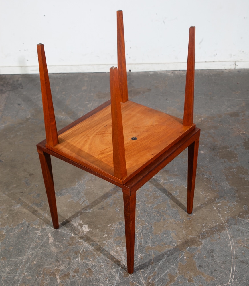 Mid Century Danish Modern Nesting Tables Teak Set of 2 Denmark Side End Table VG - Image 8