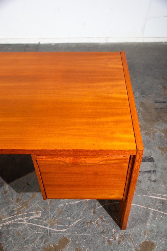 Mid Century Danish Modern Desk Executive Teak Denmark Vintage Office Wood File - Image 8