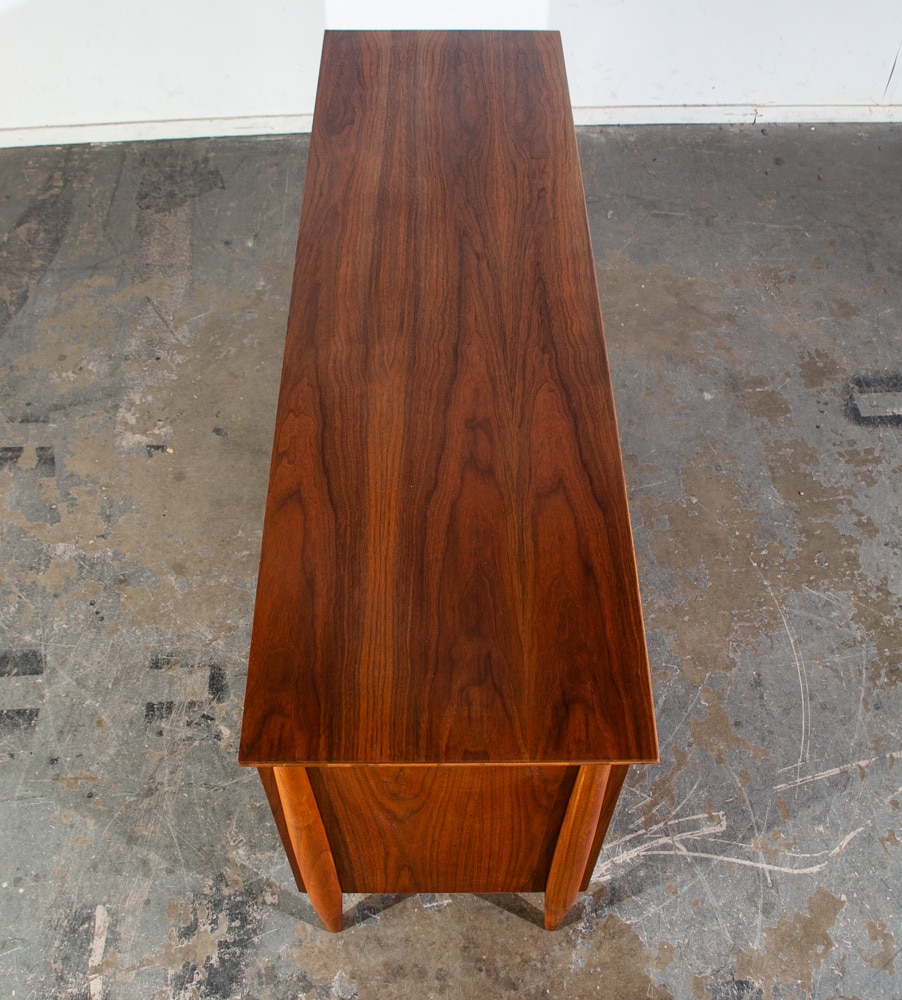 Mid Century Modern Dresser Credenza Walnut 9 Drawer Restored Lane Drexel Vintage - Image 4