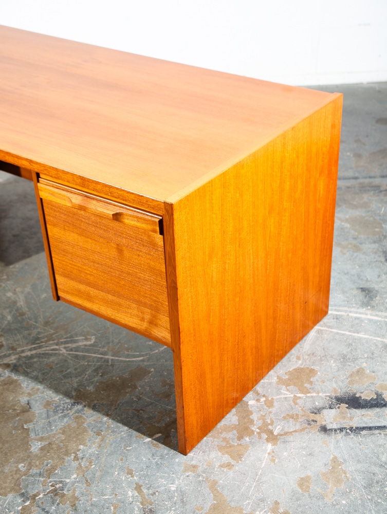 Mid Century Danish Modern Desk Executive Teak Denmark Vintage Office Wood File - Image 10