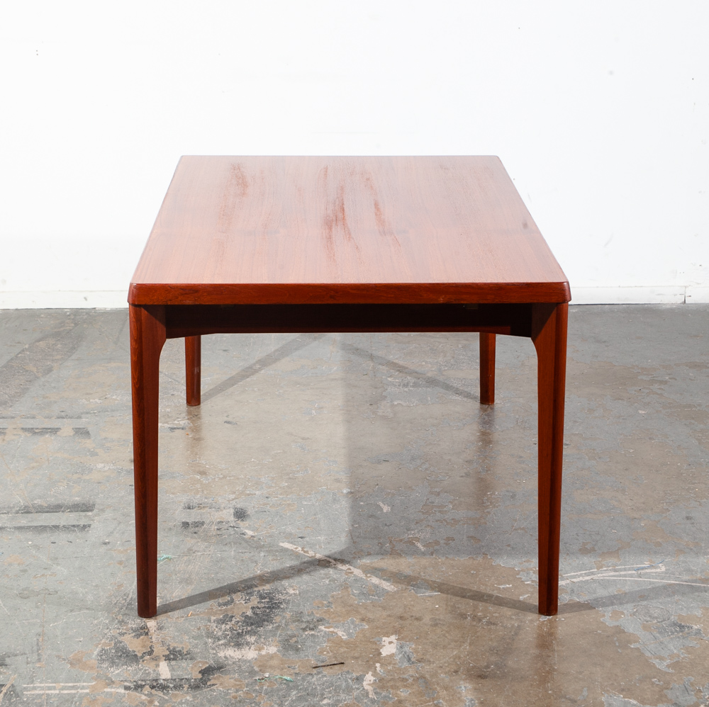 Mid Century Danish Modern Henning Kjaernulf Vejle Mobler Teak Draw Leaf x2 Extending Wood Large Denmark - Image 6